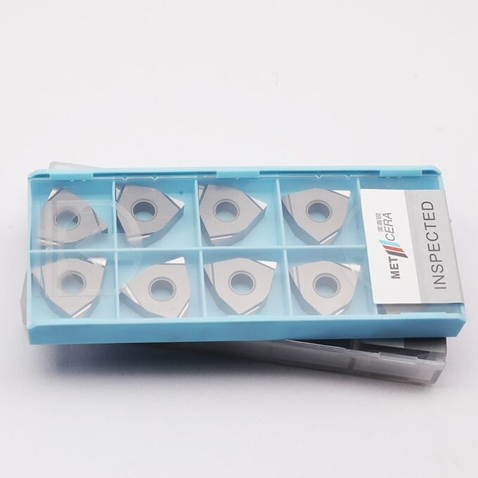 Revestimento PVD de acabamento fino CNC inserção de cermet para usinagem de aço inserção de torneamento WNGG080404R-S