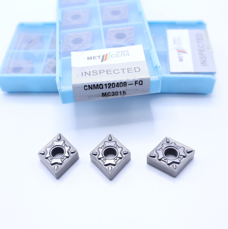 HRA92.5 Dureza CNMG120408-FQ Máquina de torneamento CNC de torneamento externa Insertos de grau MC3015 Inserto de cermet não revestido