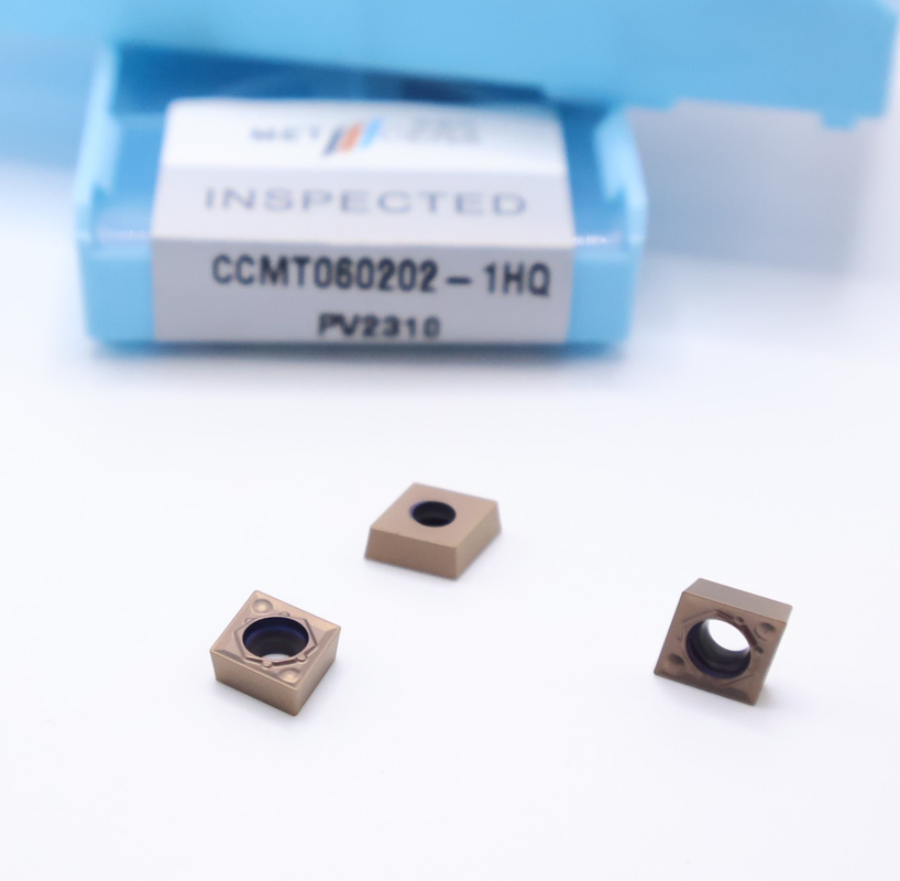 CCMT060202-1HQ PV2310 Ferramenta de corte de cermet Insere material de bronze HRA92.5 Dureza Superfície lisa