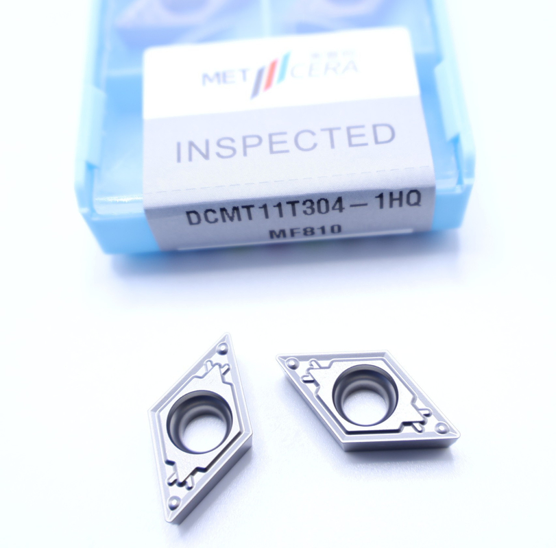 Ferramentas de corte de carburo de grau MF810 inserções com boa resistência à fratura e superfície lisa CCMT11T304-1HQ