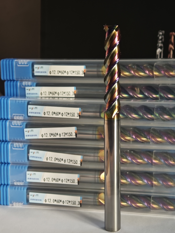 MAE PLUS CNC Endmill Dureza HRC55-60 Super longo comprimento Carbide Moinho para usinagem de metais não ferrosos Φ12x60x12Dx150mm