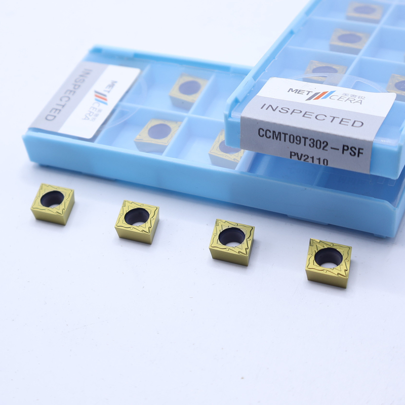 CCMT09T302 PVD revestido inserção de cermet CNC para ferramentas de torneamento de torno de metal, ferramentas de torno de cerâmica de metal, corte de triturador de acabamento