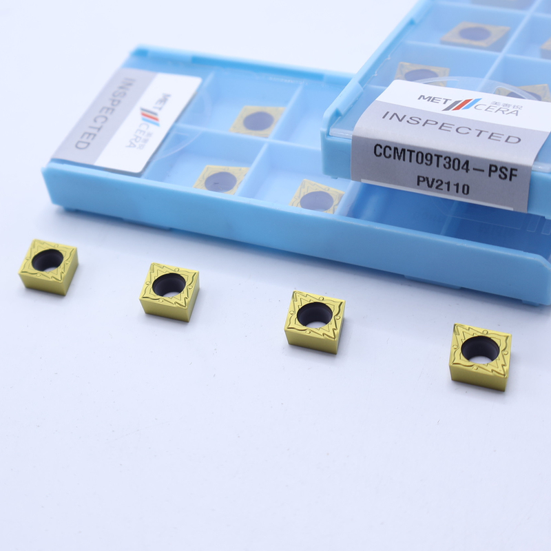 CCMT09T304 inserções de torneamento cermet revestidas com PVD,CCMT inserção multicamadas revestidas inserções de substituição de torno para porta de ferramentas de torneamento