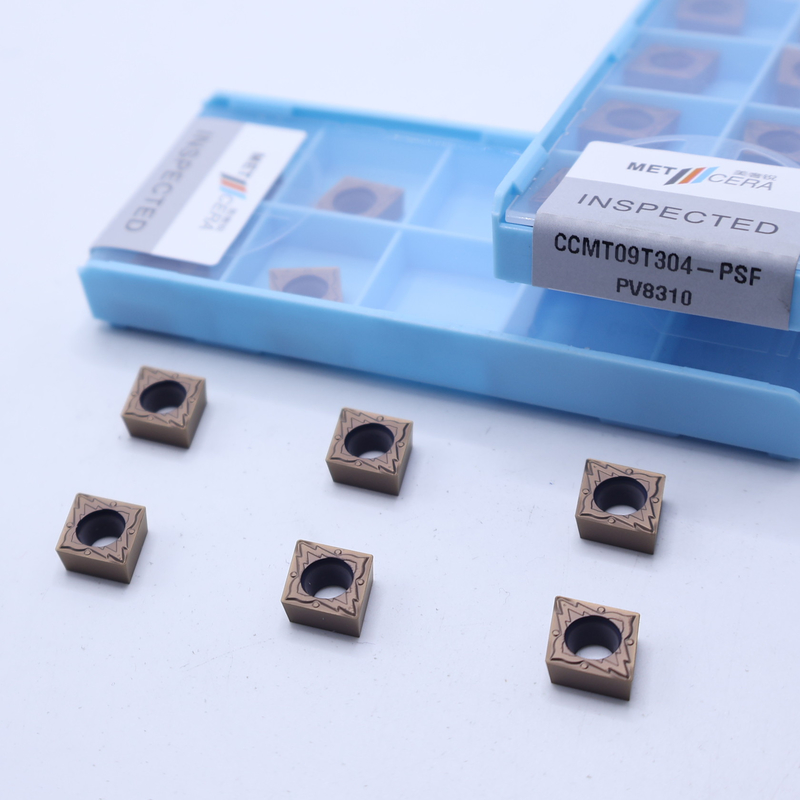 CCMT09T304 Insertores de torneamento de carburo CNC para acabamento de corte de aço e liga, inserto revestido com PVD, CCMT para ferramenta de torneamento de torno