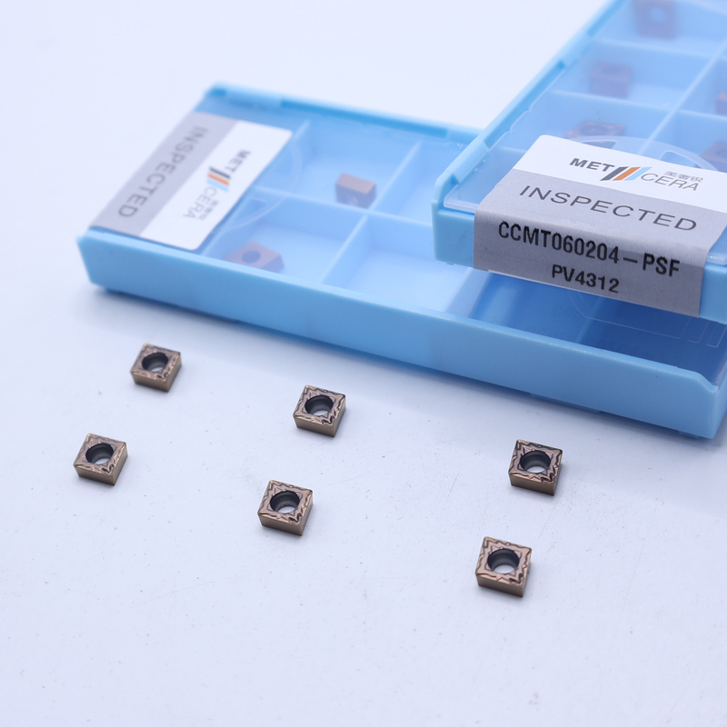 Insertos de torneamento de carburo CNC, inserto de torneamento de carburo revestido com PVD para porta-ferramentas de torno, CCMT060204