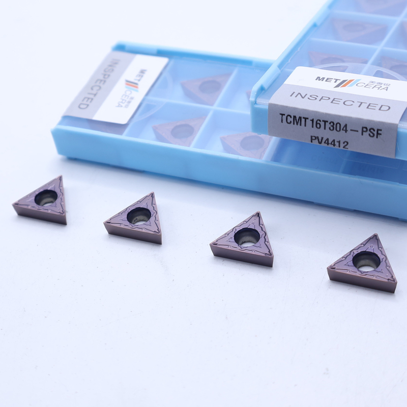 CNC Blade TCMT16T304 Insertos de Carbono de Tungstênio TCMT 32.51 Para 1/2 Ferramenta de Torção de Torno, PVD revestido, Finish Chipbreaker, Cor Vermelha Púrpura