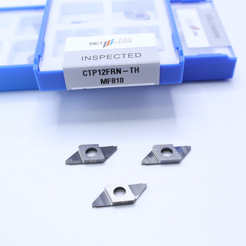 Insertos indexáveis não revestidos inserto de carburo CNC para corte CTP12FRN-TH