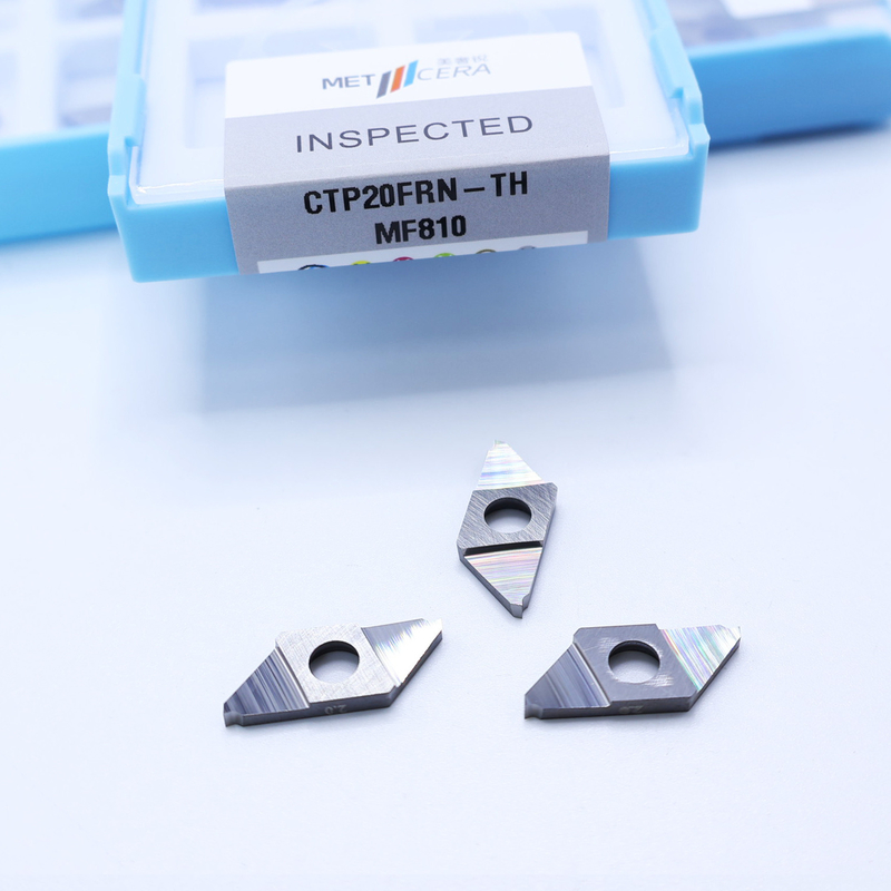CTP20FRN-TH Partilha sem revestimento inserções indexáveis para peça de aço HRA91.8 Dureza Corte direita inserção de carburo CNC