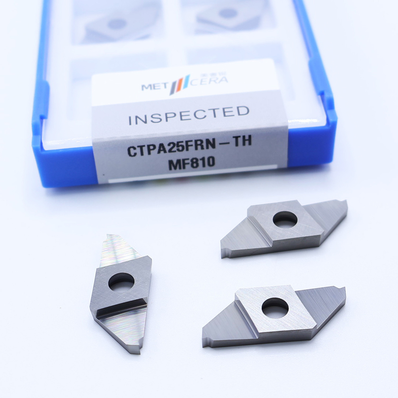 HRA91.8 Dureza Corte-off CNC Carbide Insert para CTPA não revestido Parting Off Inserts indexáveis CTPA25FRN-TH Right Cutting
