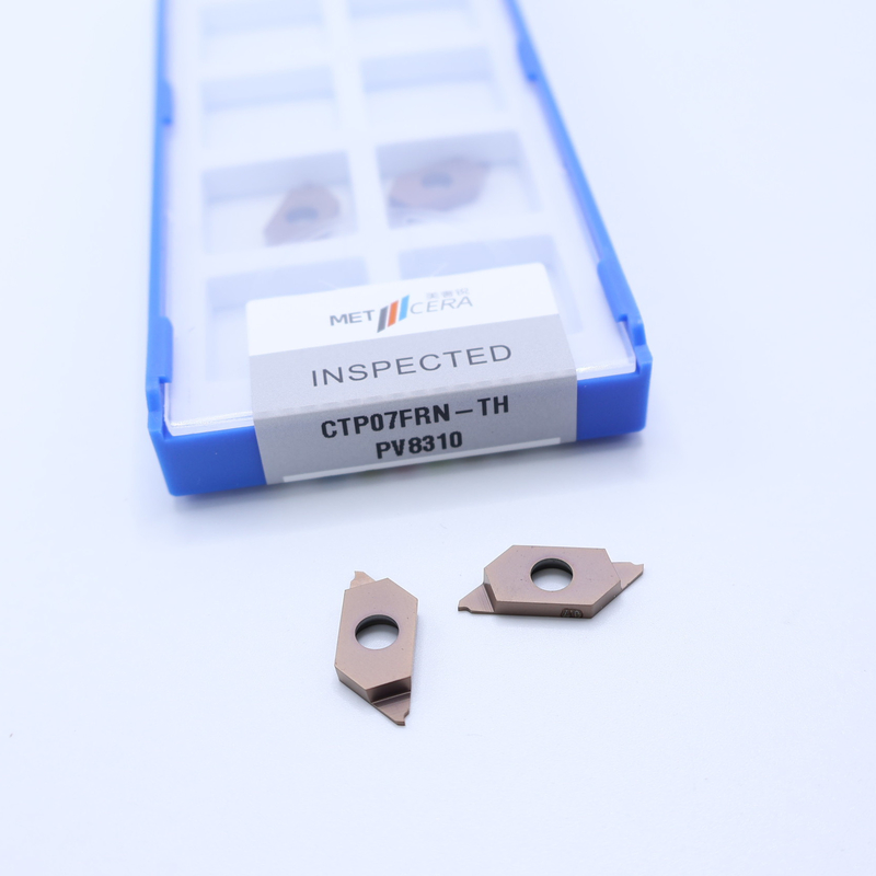 Inserto de carburo de cimento revestido com PVD para corte CTP