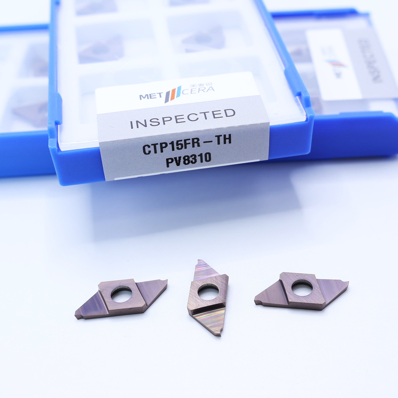 CTP15FR-TH Inserto CNC de carburo revestido com PVD para separação por corte do CTP