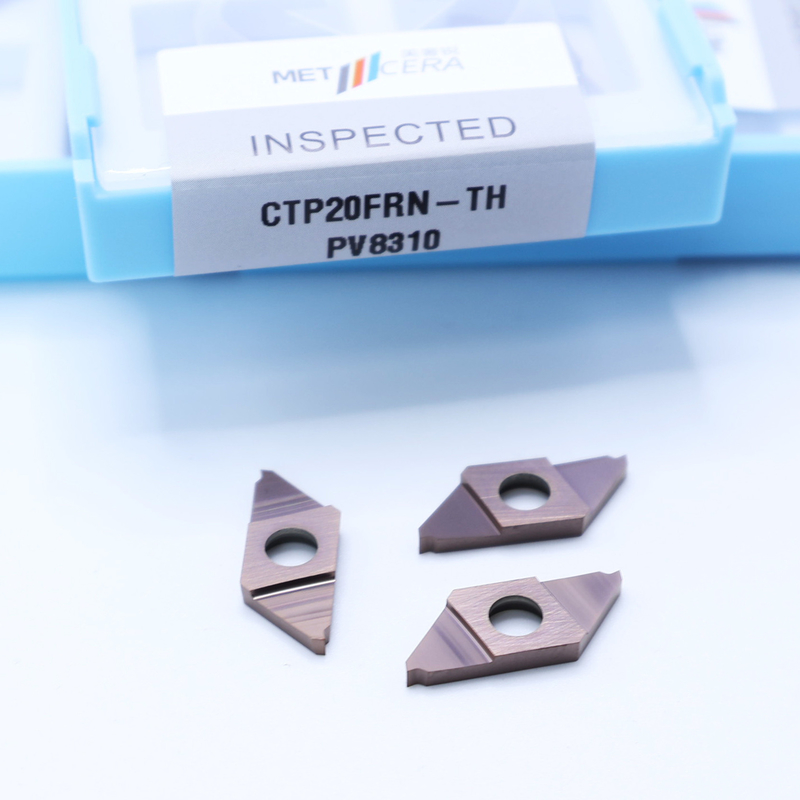 Inserção de carburo de bronze de alta dureza para corte CTP PVD revestido separação indexavel inserções direito corte CTP20FRN-TH
