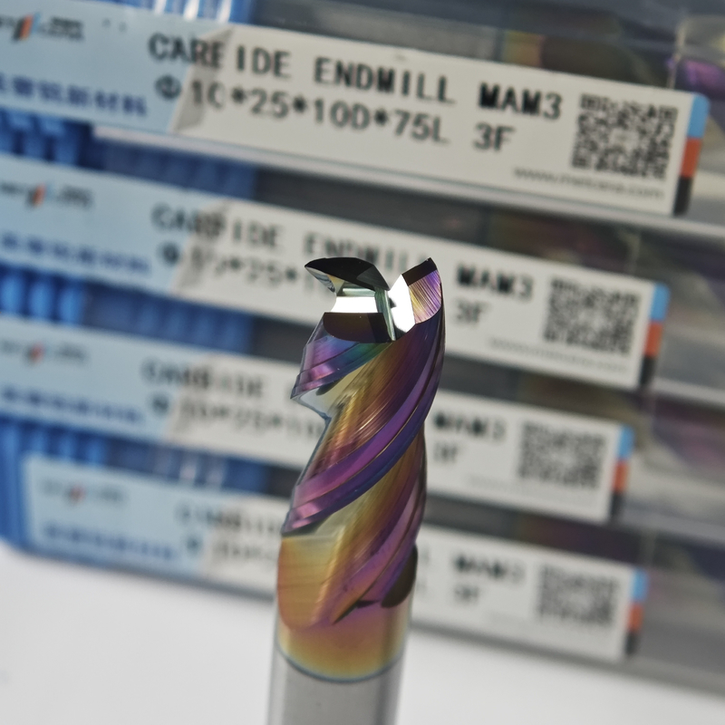 MAE PLUS Máquina de extrusão CNC de alto desempenho 3 flautas Máquina de extrusão para usinagem de metais não ferrosos, alumínio e processamento de cobre 10mm, Φ10x25x10Dx75mm