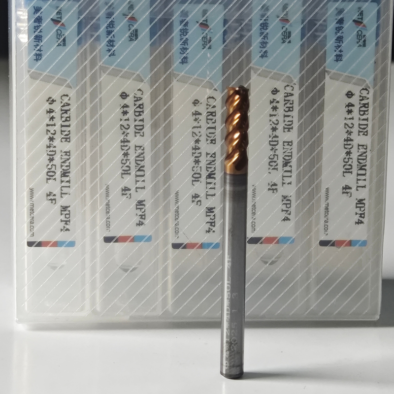 4 flautas universais moinhos de ponta plana 2 mm para cortar aço ligado de baixo carbono Φ2x6x4Dx50mm