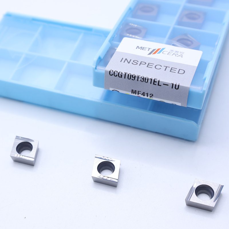 Grau MF412 Carbide Cementado CCGT09 Carbide Insert Boring Insert for Low Feed Steel Cutting Positive Insert CCGT09T301EL-1U