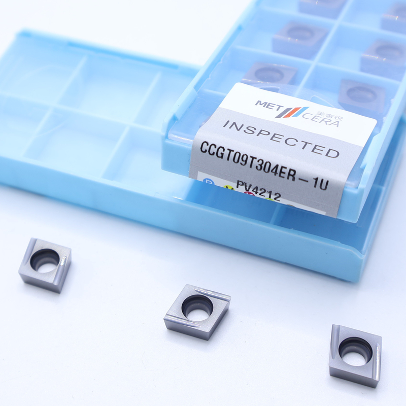 PV4212 Carbide cementado CCGT09 Carbide Insert para torneamento de aço ligado Insert de torneamento interno revestido
