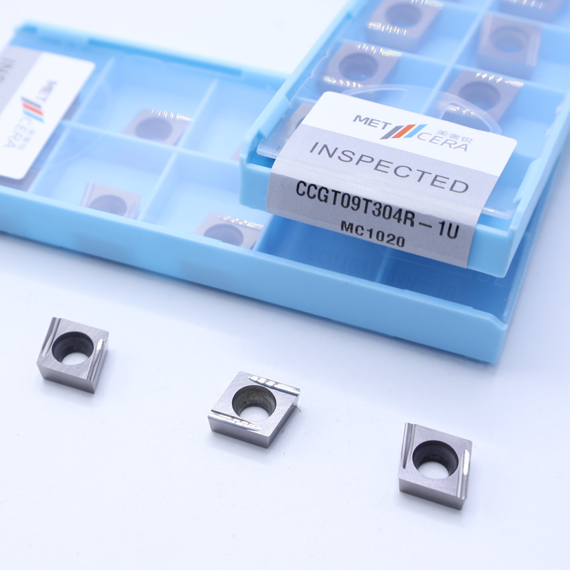 CCGT09 Cermet Insert Boring Insert, Insert de torneamento interno para corte de aço carbono, aço de baixa liga, baixa alimentação, inserção positiva, CCGT09T304R-1U