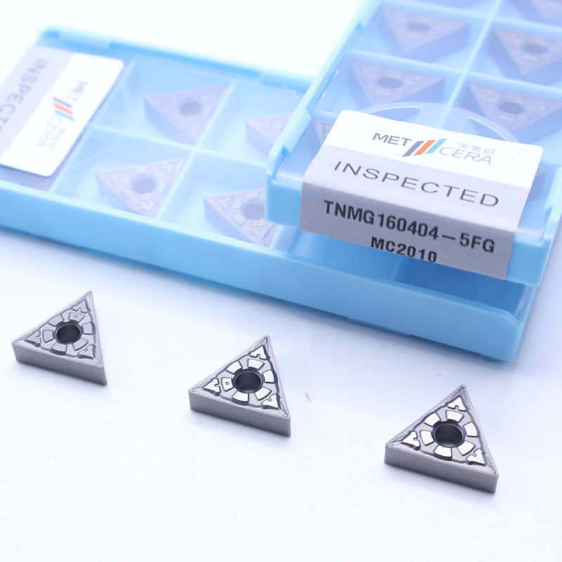 Insertos de torneamento CNC TiCN Cermet com quebra-chips 5FG para resistência ao desgaste na usinagem