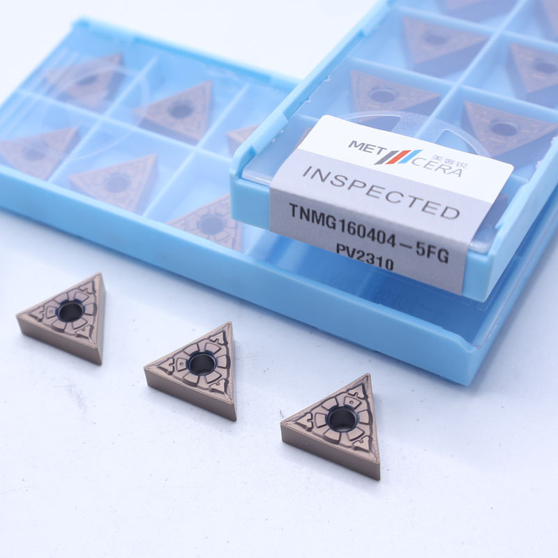 Insertos de torneamento CNC TiCN Cermet com quebra-chips 5FG para resistência ao desgaste na usinagem