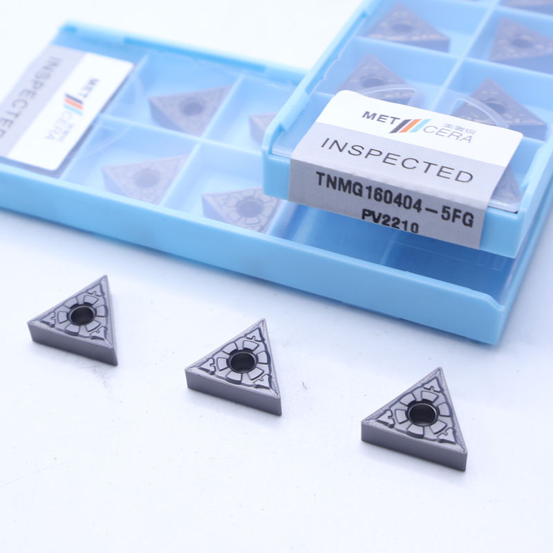 Insertos de torneamento CNC TiCN Cermet com quebra-chips 5FG para resistência ao desgaste na usinagem