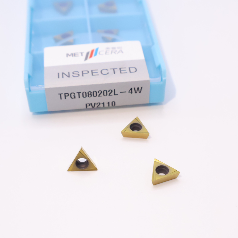 TPGT06 TPGT08 TPGT09 TPGT10 TPGT11 Insertos de torneamento CNC Cermet com revestimento não revestido 4W chip breaker