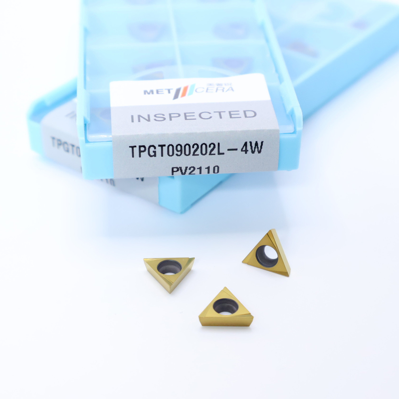 TPGT06 TPGT08 TPGT09 TPGT10 TPGT11 Insertos de torneamento CNC Cermet com revestimento não revestido 4W chip breaker