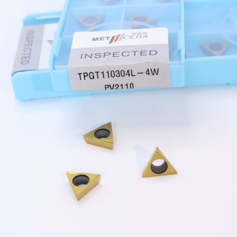 TPGT06 TPGT08 TPGT09 TPGT10 TPGT11 Insertos de torneamento CNC Cermet com revestimento não revestido 4W chip breaker