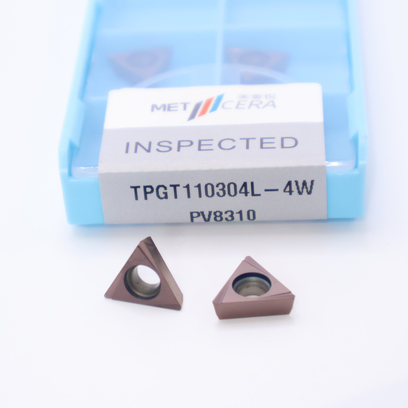 TPGT10 TPGT11 Carbide Turning Inserts para CNC Turning 4W Chip Breaker em Prata / Bronze