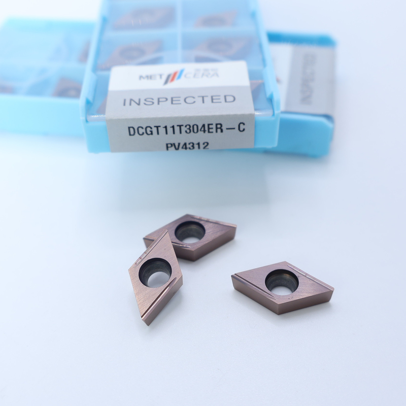 MF412/PV4312 Grau Prata / Bronze DCGT07 DCGT11 Carbide CNC Turning Inserts com C Finish Chip Breaker