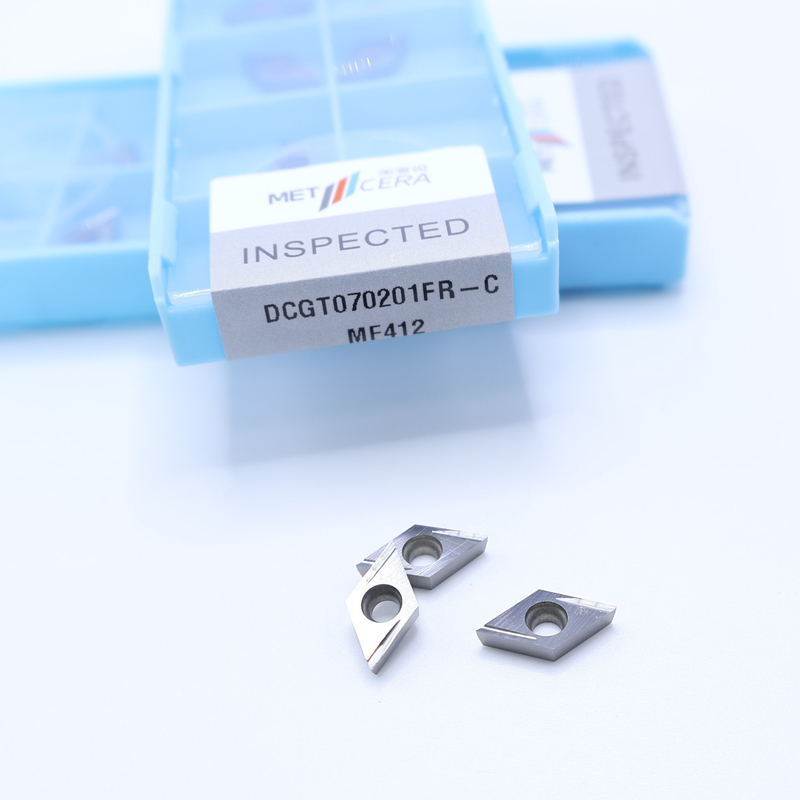 MF412/PV4312 Grau Prata / Bronze DCGT07 DCGT11 Carbide CNC Turning Inserts com C Finish Chip Breaker