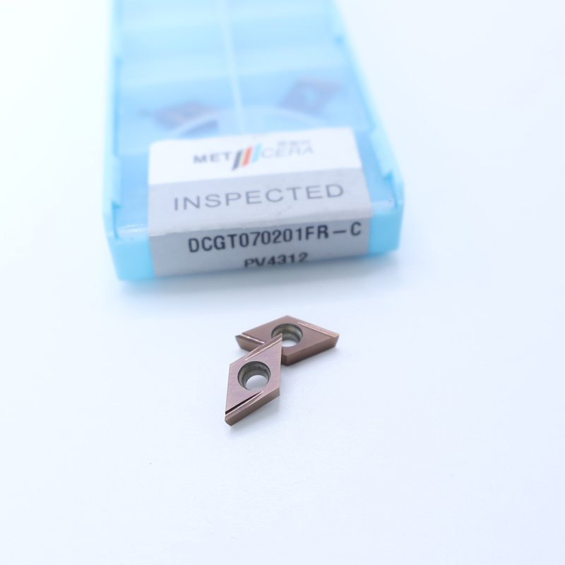 MF412/PV4312 Grau Prata / Bronze DCGT07 DCGT11 Carbide CNC Turning Inserts com C Finish Chip Breaker
