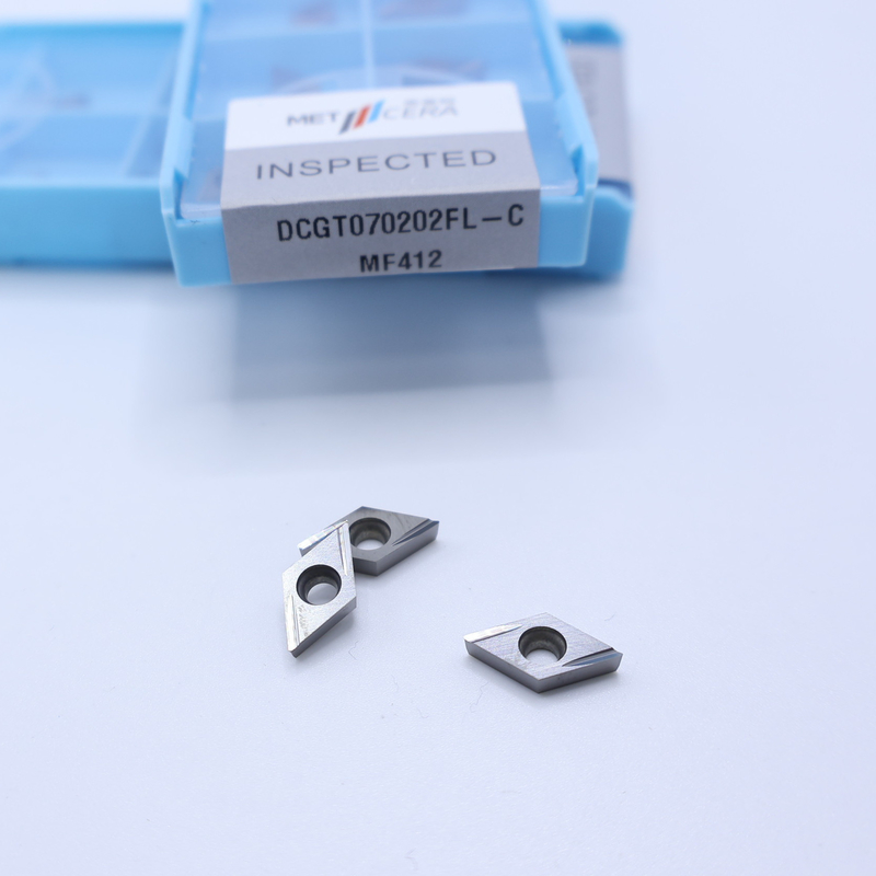 MF412/PV4312 Grau Prata / Bronze DCGT07 DCGT11 Carbide CNC Turning Inserts com C Finish Chip Breaker