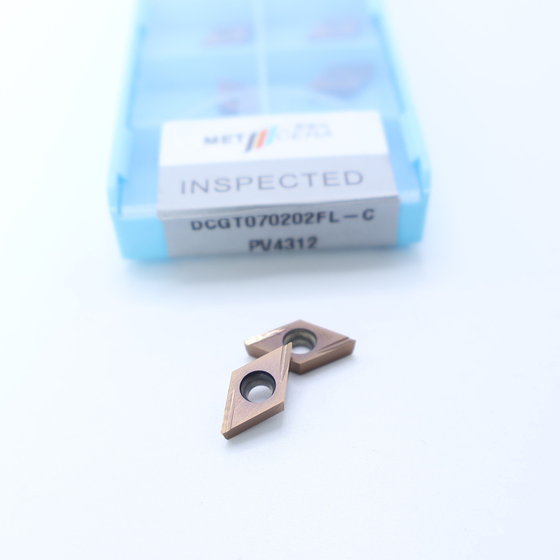 MF412/PV4312 Grau Prata / Bronze DCGT07 DCGT11 Carbide CNC Turning Inserts com C Finish Chip Breaker