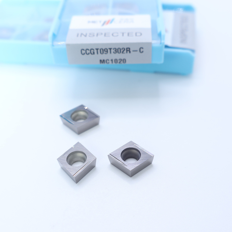 Peças de trabalho de aço carbono CCGT06 CCG09 inserções de torneamento de cermet com acabamento e C acabamento chip breaker para usinagem CNC