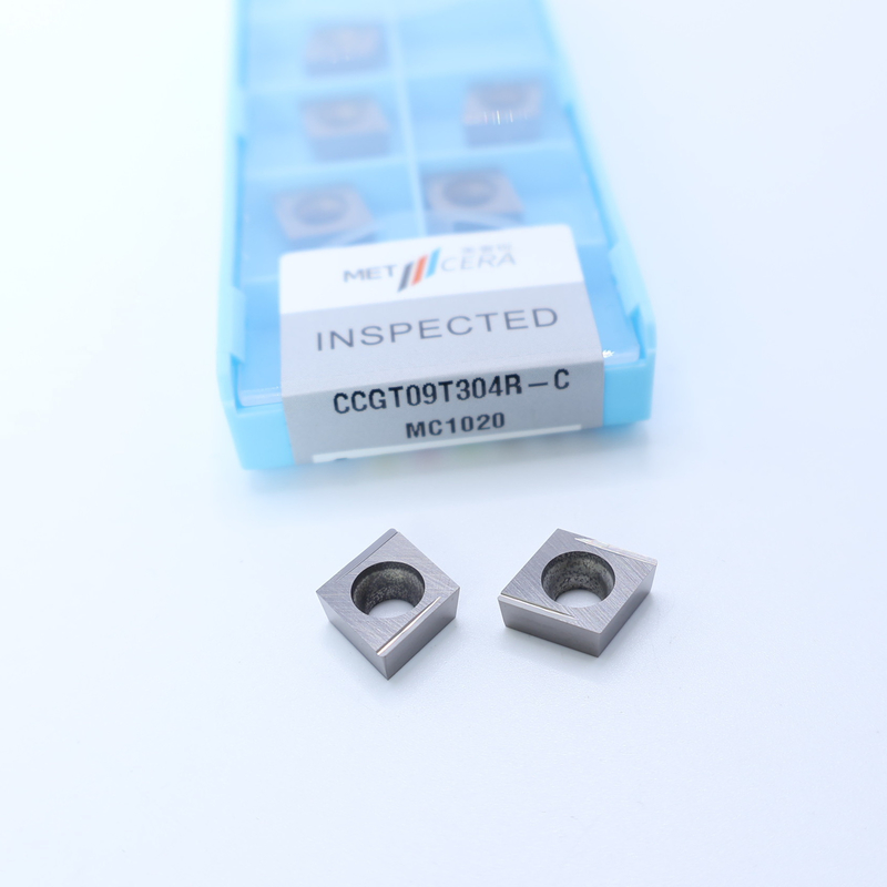 Peças de trabalho de aço carbono CCGT06 CCG09 inserções de torneamento de cermet com acabamento e C acabamento chip breaker para usinagem CNC