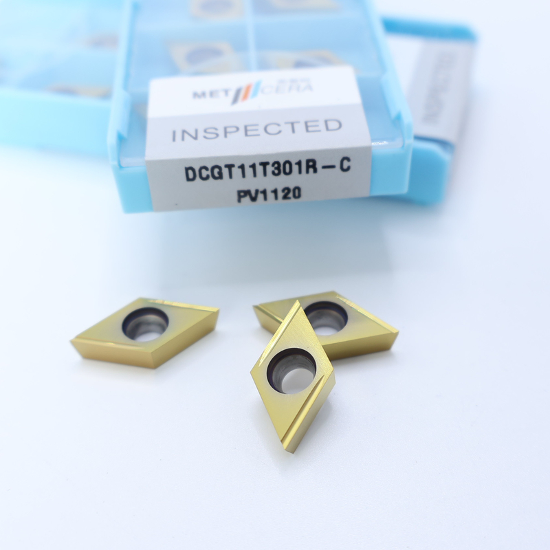 Cermet CNC Turning Insert DCGT07 DCGT11 C Finish Chip Breaker Material de metal Alta resistência ao desgaste Vantagem