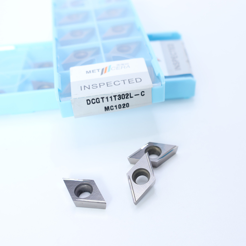 Cermet CNC Turning Insert DCGT07 DCGT11 C Finish Chip Breaker Material de metal Alta resistência ao desgaste Vantagem