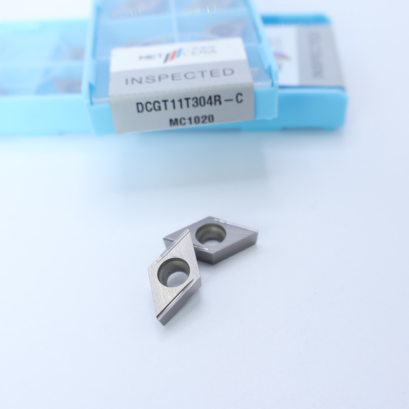 Cermet CNC Turning Insert DCGT07 DCGT11 C Finish Chip Breaker Material de metal Alta resistência ao desgaste Vantagem