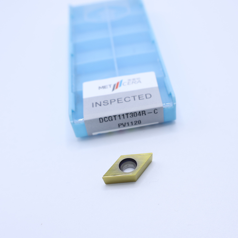 Cermet CNC Turning Insert DCGT07 DCGT11 C Finish Chip Breaker Material de metal Alta resistência ao desgaste Vantagem