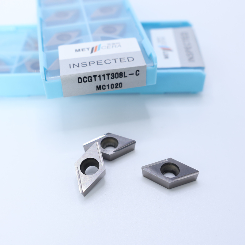 Cermet CNC Turning Insert DCGT07 DCGT11 C Finish Chip Breaker Material de metal Alta resistência ao desgaste Vantagem