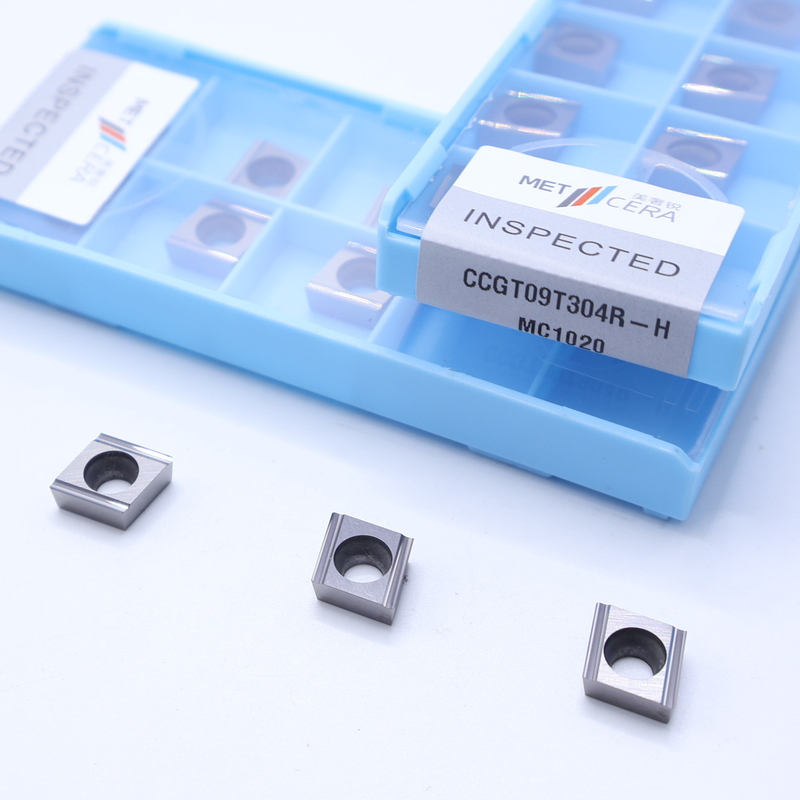 CCGT06 CCGT09 Insertores de torneamento CNC Cermet para materiais P, insertores de acabamento com quebra-chips H