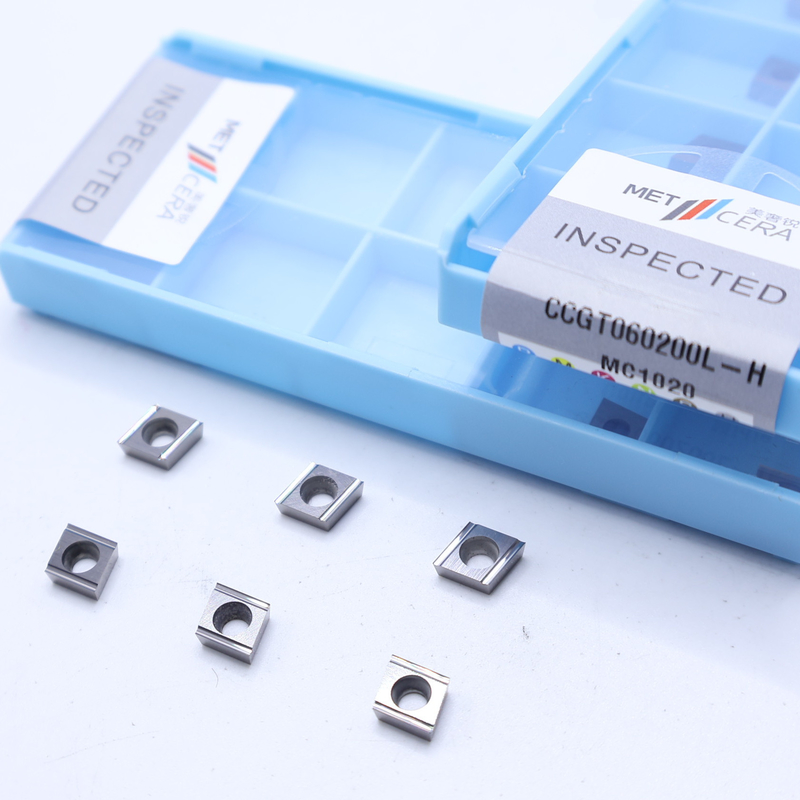 CCGT06 CCGT09 Insertores de torneamento CNC Cermet para materiais P, insertores de acabamento com quebra-chips H
