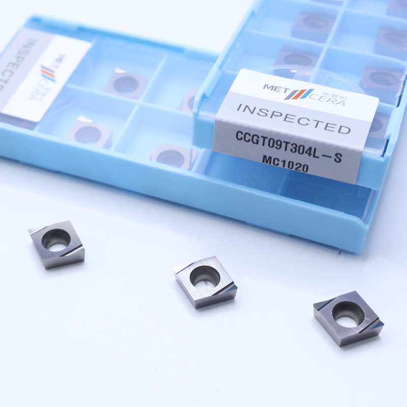 Materiais metálicos Alta resistência ao desgaste Vantagem inserções de torneamento CNC Cermet CCGT03 CCGT06 CCGT09 com S Finish Chip Breaker