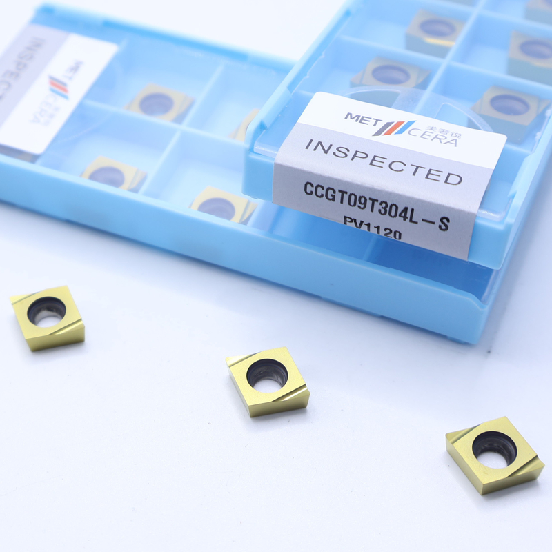 Materiais metálicos Alta resistência ao desgaste Vantagem inserções de torneamento CNC Cermet CCGT03 CCGT06 CCGT09 com S Finish Chip Breaker