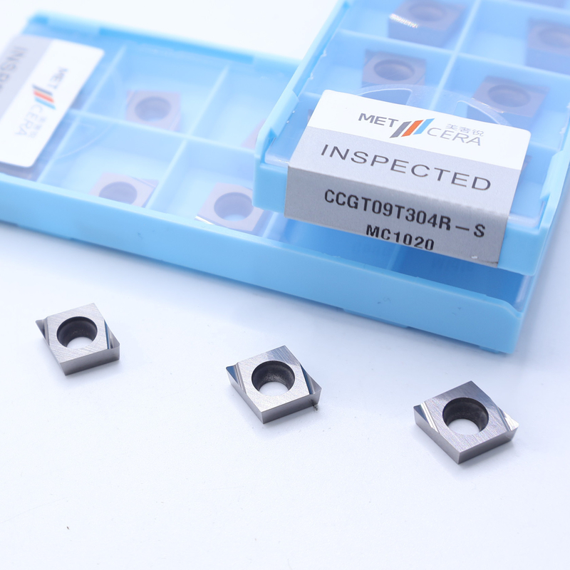 Materiais metálicos Alta resistência ao desgaste Vantagem inserções de torneamento CNC Cermet CCGT03 CCGT06 CCGT09 com S Finish Chip Breaker
