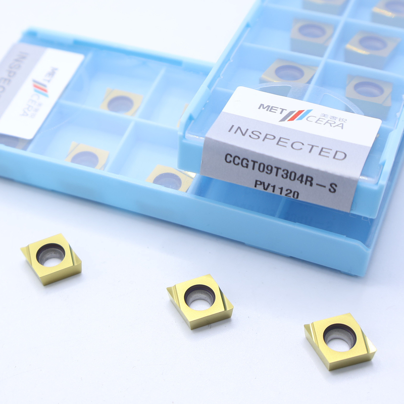 Materiais metálicos Alta resistência ao desgaste Vantagem inserções de torneamento CNC Cermet CCGT03 CCGT06 CCGT09 com S Finish Chip Breaker