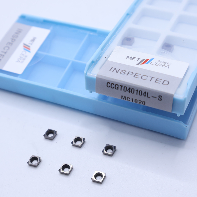Materiais metálicos Alta resistência ao desgaste Vantagem inserções de torneamento CNC Cermet CCGT03 CCGT06 CCGT09 com S Finish Chip Breaker