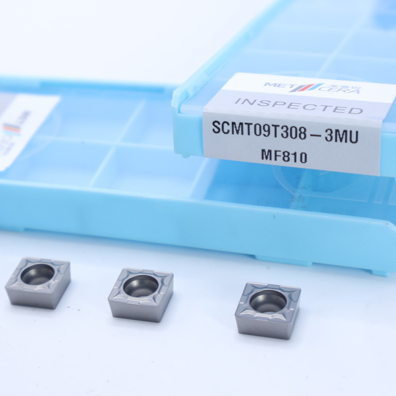 MF810 Carbide Grade Turning Insert SCMT09T Insert CNC negativo com 3MU Semi-finished Chipbreaker