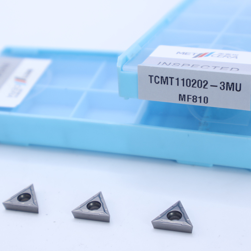 Grau MF810 Carbide de Prata inserção de torneamento TCMT09 TCMT11 TCMT16 inserção CNC positiva com 3MU semi-finido chipbreaker