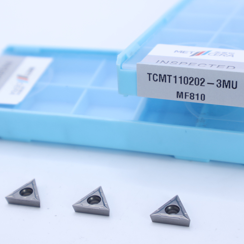 Inserto de torneamento de carburo TCMT09 TCMT11 TCMT16, inserção CNC positiva com 3MU chipbreaker semi-finido